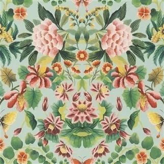 IKEBANA DAMASK AQUA | DESIGNERS GUILD 