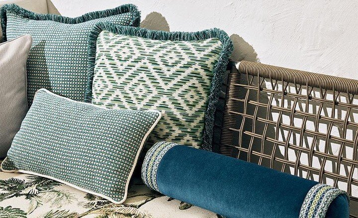 Romo have released a stunning range of Outdoor Cushions to compliment their NICOYA OUTDOOR COLLECTION of Fabrics and Trimmings. All available to purchase from Shades Interiors &hellip; #outdoorcushions #outdoorfabrics #outdoorfabricandcushions #outdo