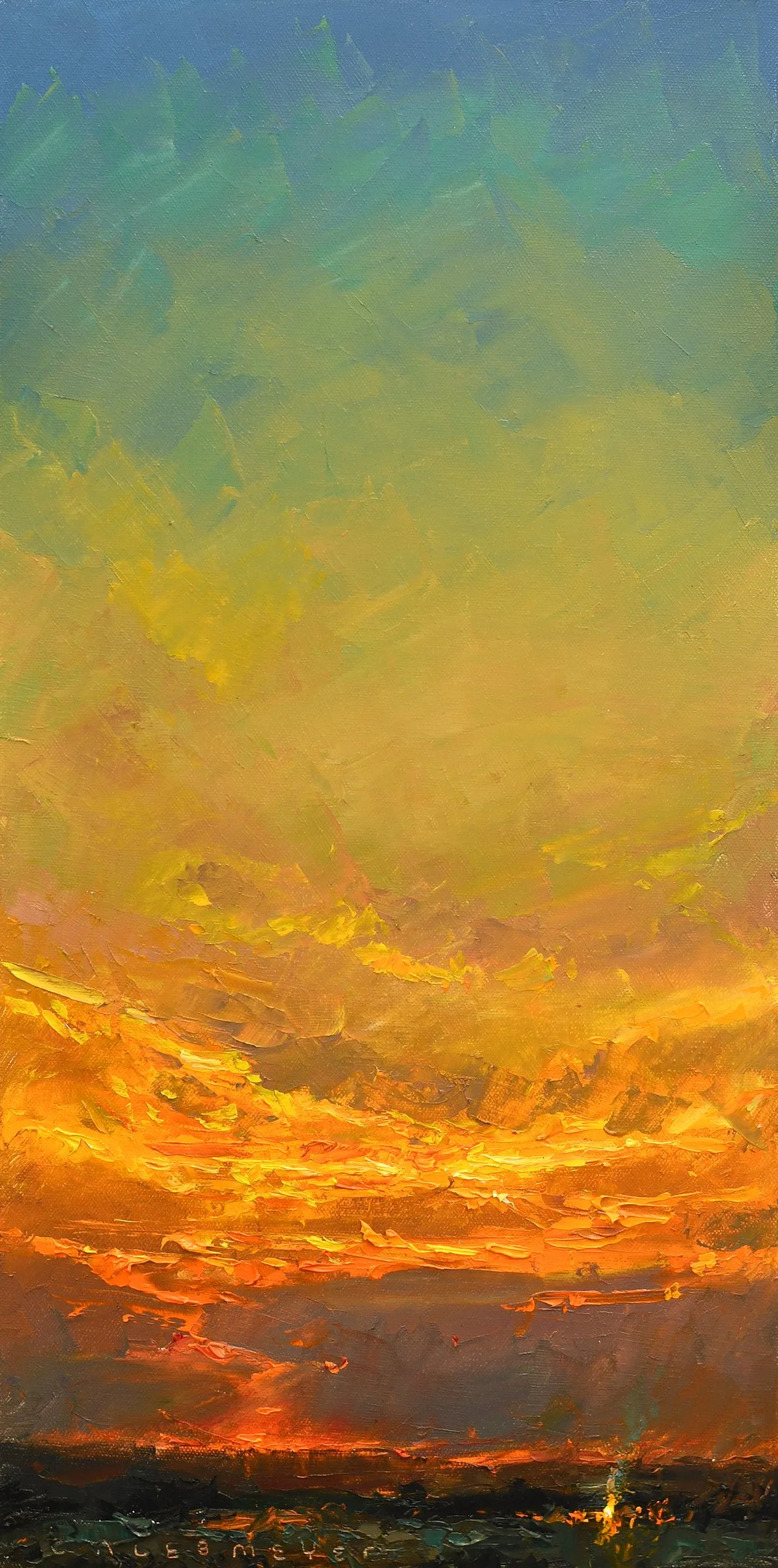 Lights Collide Study   24×12  Available at Clark Fork Gallery