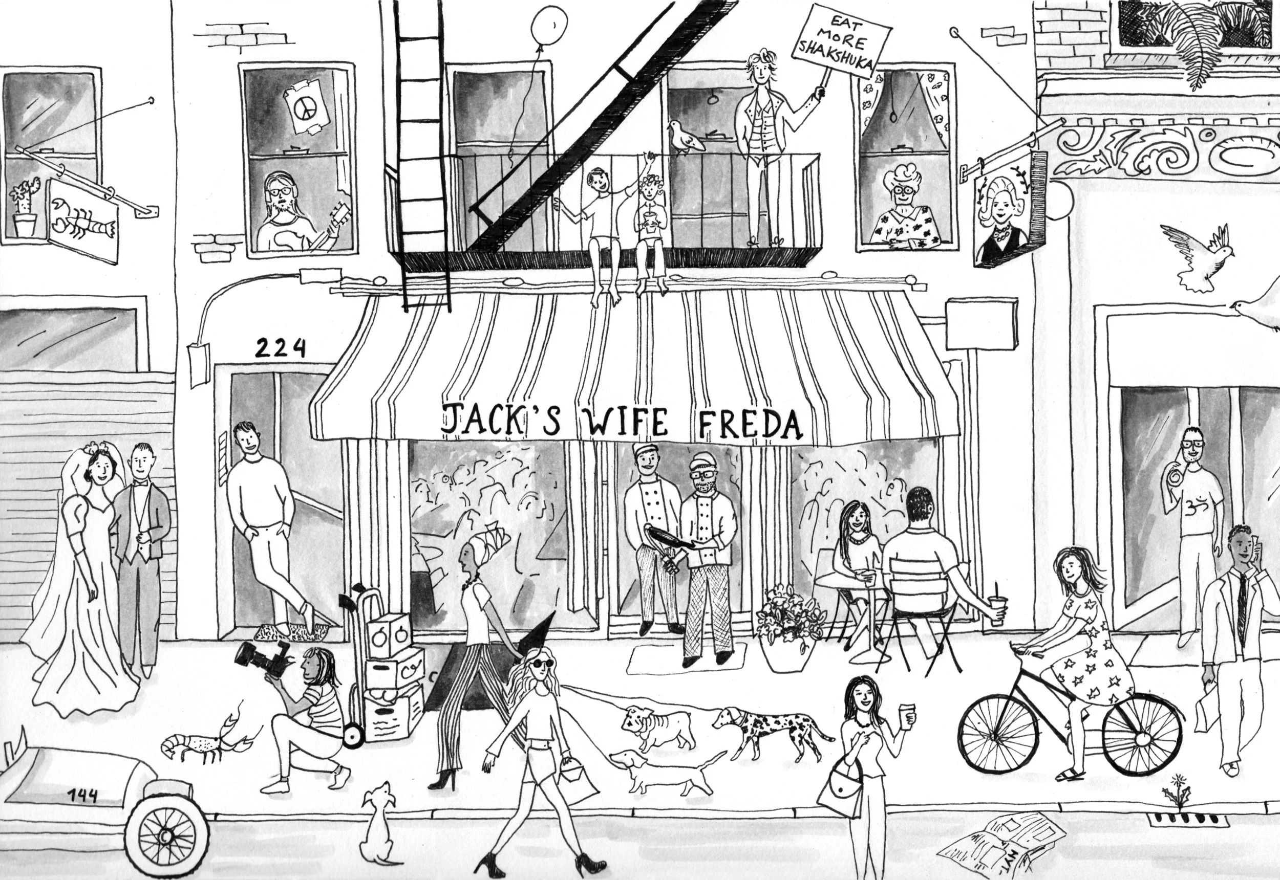 Card Design for Jack's Wife Freda Restaurant, NYC
