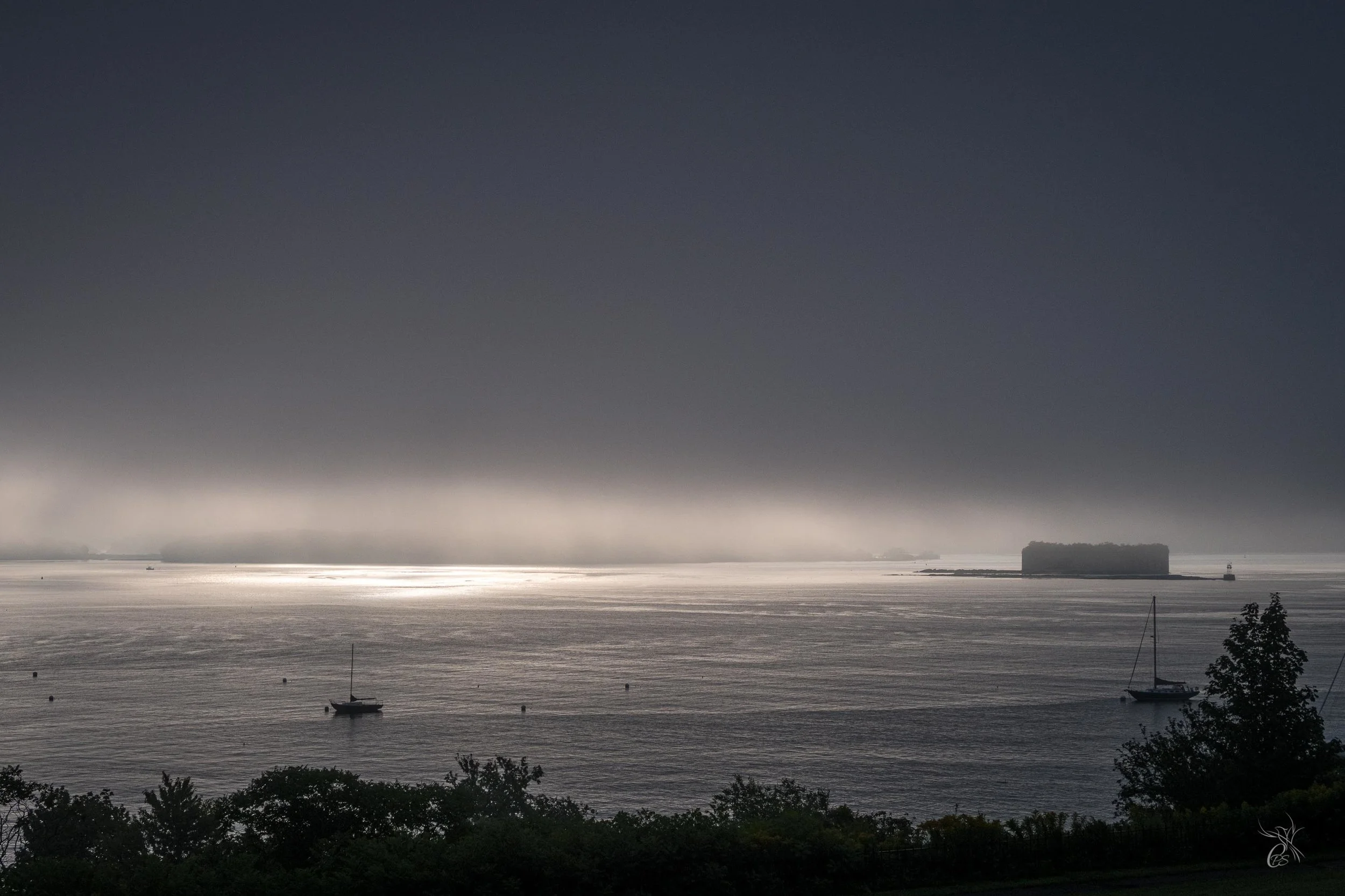 Eastern Promenade in the Fog