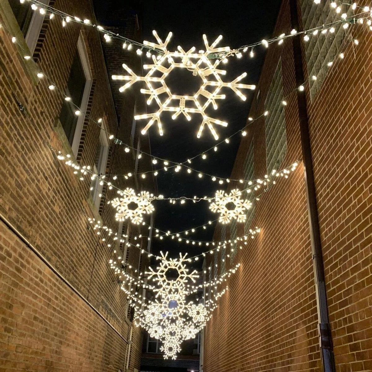 Snowflake strands and folding snowflakes at Let It Glow