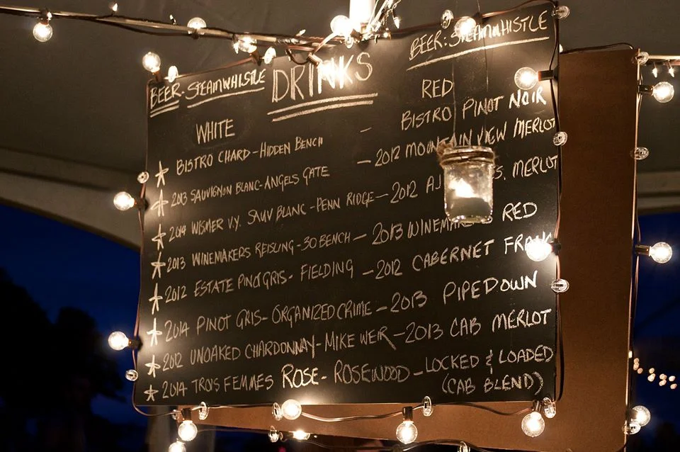 Niagara Wine Event Rental Chalkboard