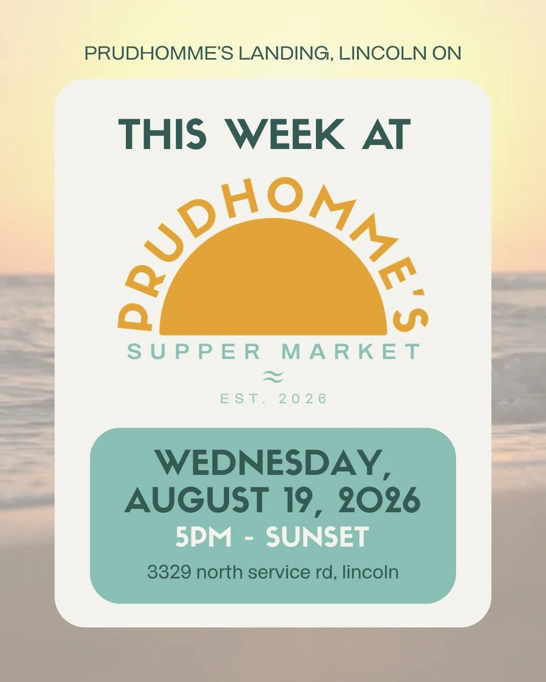This week&rsquo;s line-up for Prudhomme&rsquo;s Supper Market is here! 🍔☀️🎶

🛍️ We&rsquo;re excited to have @communitycarest joining us as our featured non-profit this week. They will be setting up a mini thrift store with proceeds going directly 