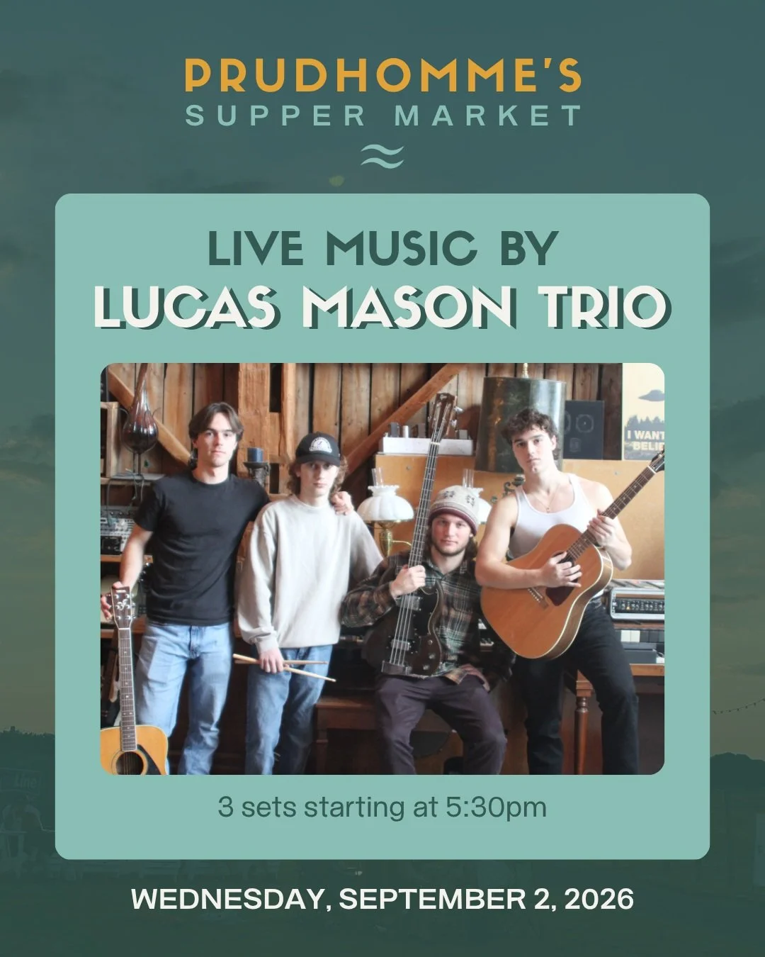 Our performer for tomorrow&rsquo;s supper market is @lucasmason.music, and we couldn&rsquo;t be more excited! Be sure to wear your cowboy hat and boots! 🤠🤭

🗓️ Wednesday, September 2, 2026
⏰ 5:00PM - sunset
📍 3329 North Service Road, Lincoln ON


