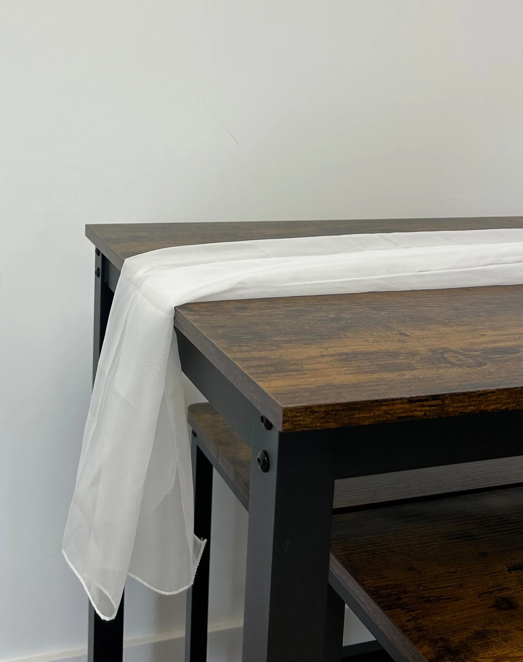White organza table runner for a versatile layer on any table