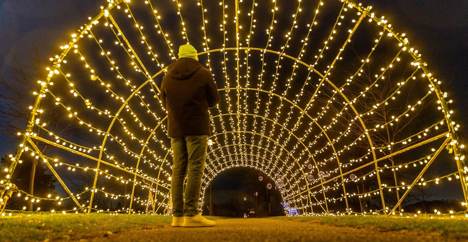 Tunnel of lights at Let It Glow