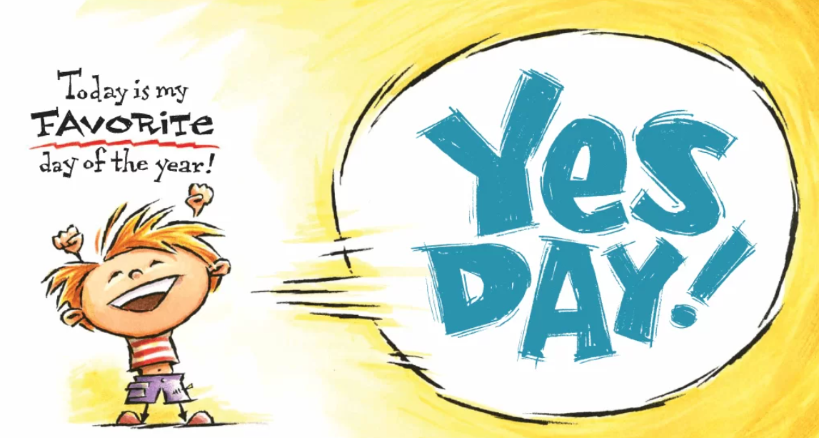 Illustration of boy saying "Today is my favorite day of the year! Yes Day!"
