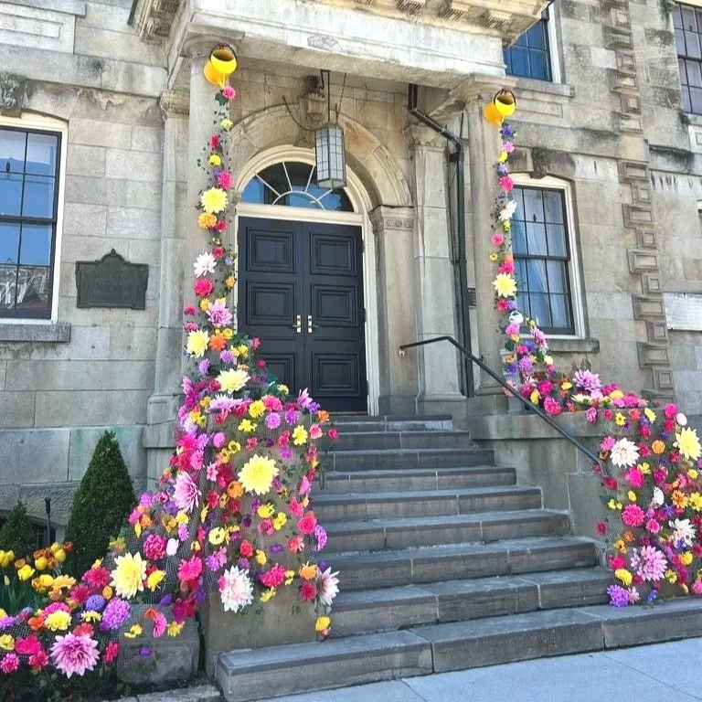 Flower installation for the In Bloom festival in Niagara on the Lake 2025