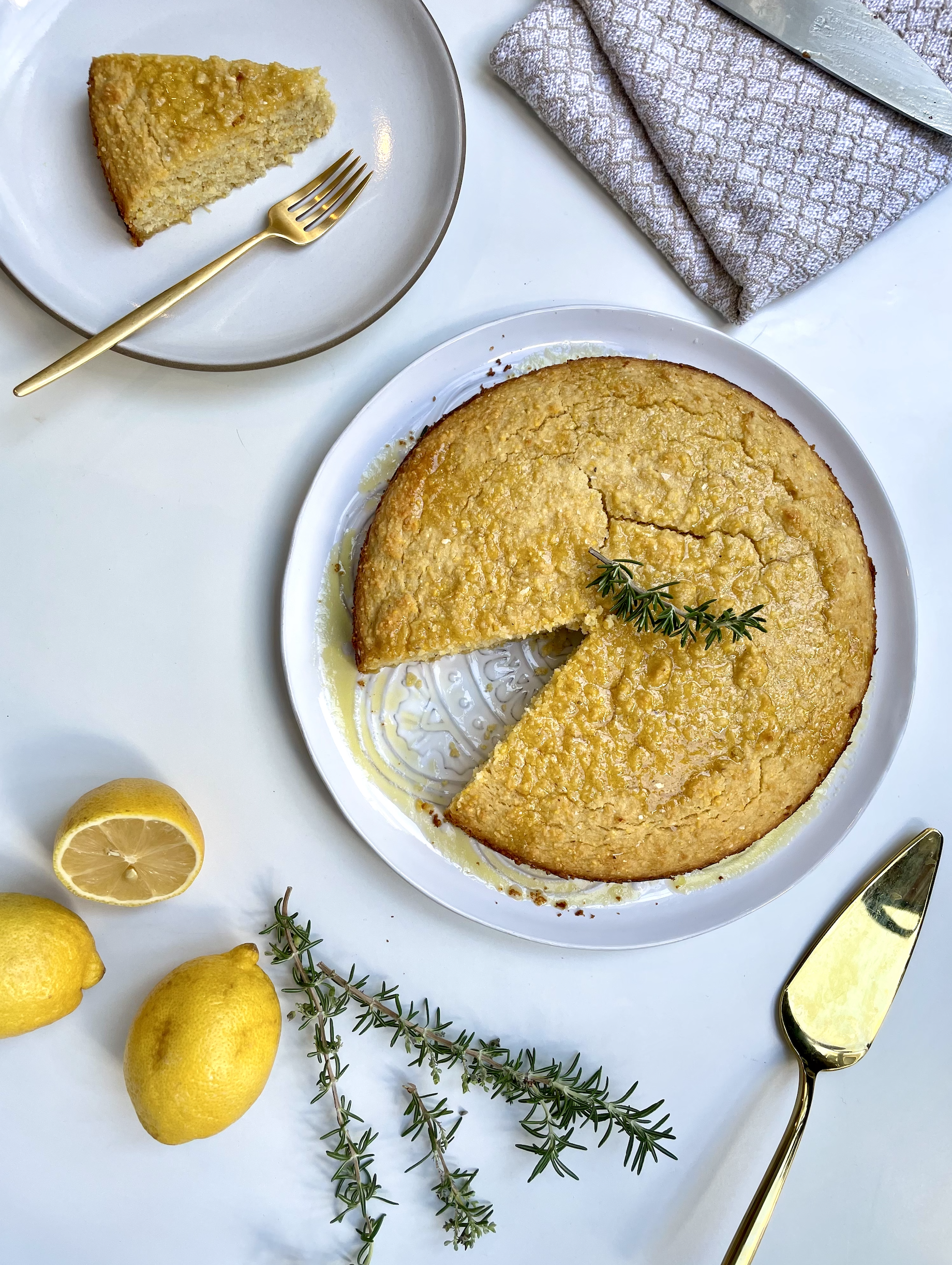 Lemon Rosemary Olive Oil Cake