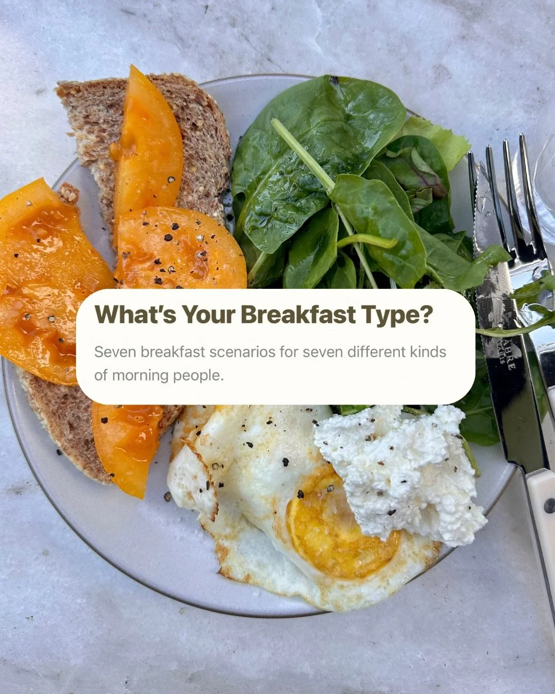 When it comes to breakfast knowing what to eat is the easy part. Actually doing it is a little trickier. Swipe to take the quiz and discover your Breakfast Type ☕️🍳🥞🥣🧇 

(I had way too much fun with this one and got carried away per usual!!) 

A 