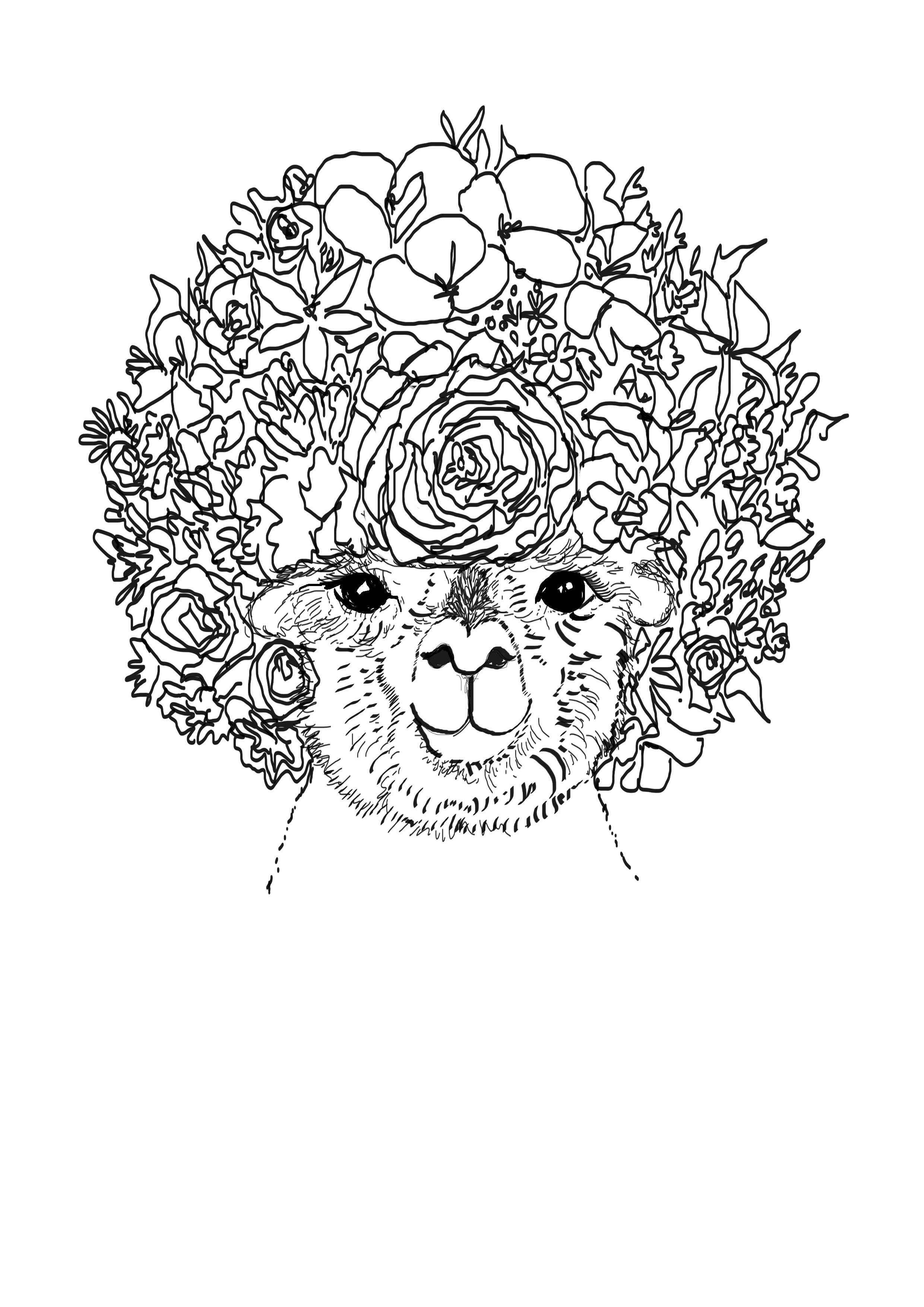 I really enjoyed the process of simplifying some of my drawings to share as colouring pages in my own adult colouring books.