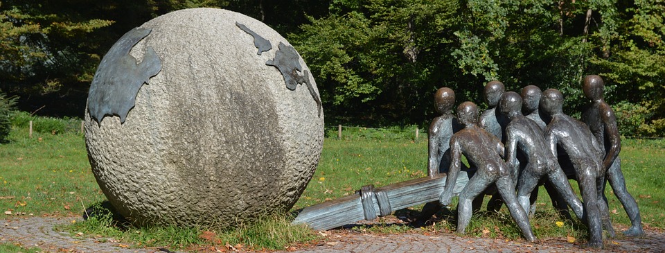 This sculpture in Lyon is actually an ode to small people offering their creative help with epic loads of laundry.