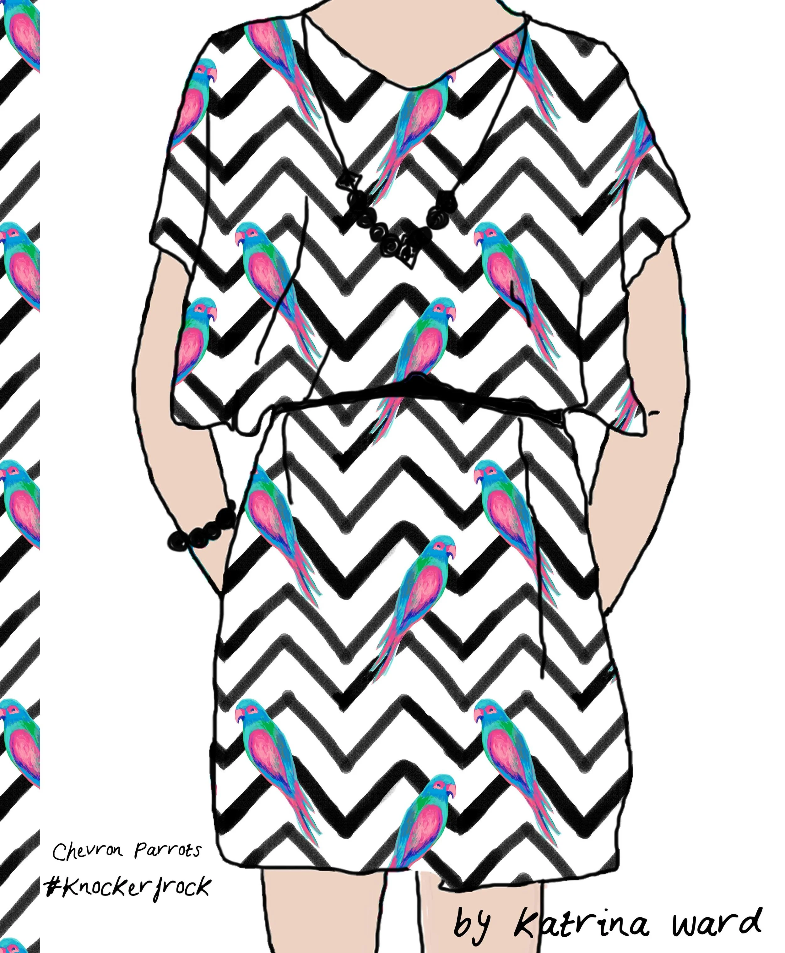 chevron parrots knockerfrock.jpg