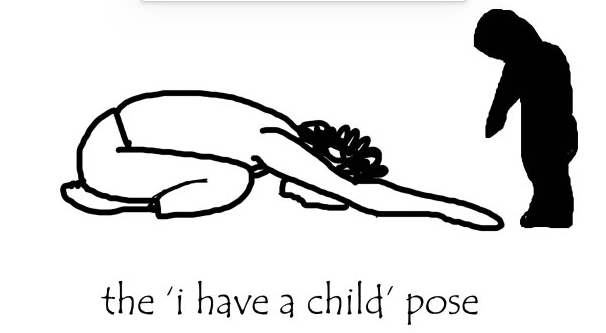 Starting with a realistic version of the yoga ‘child pose’…