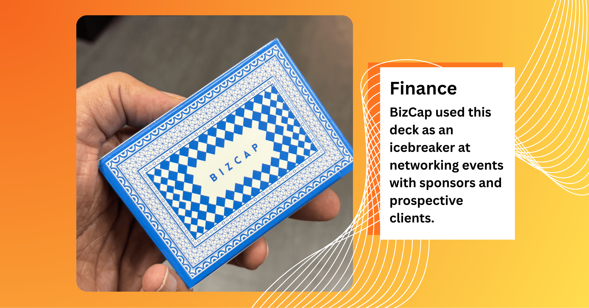Custom playing cards for business BizCap networking deck