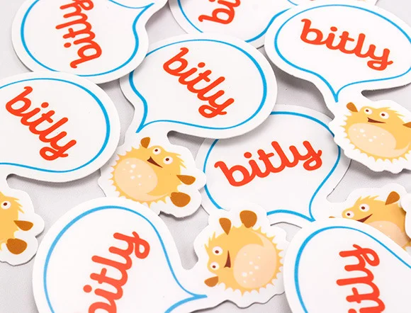 Bitly Die-Cut Sticker Swag Image Via Designmag