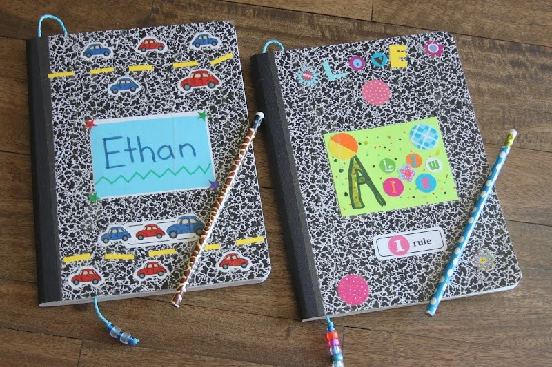 Decorate Notebooks with Stickers Image via Kara’s Creative Space