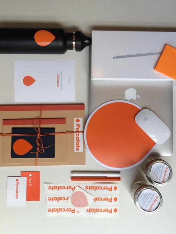 Percolate’s New Hire Onboarding Kit with Stickers Image via Pinterest