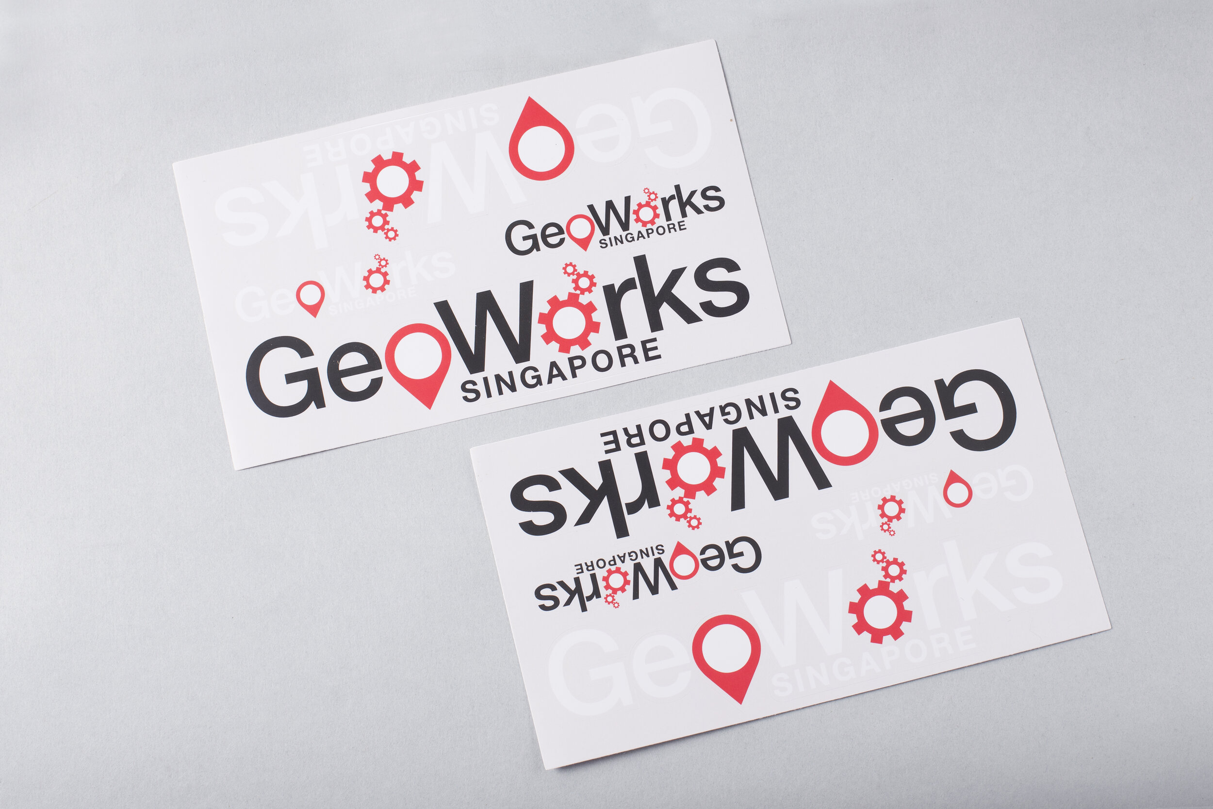 Geoworks' Logo Stickers for Singapore Geospatial Week