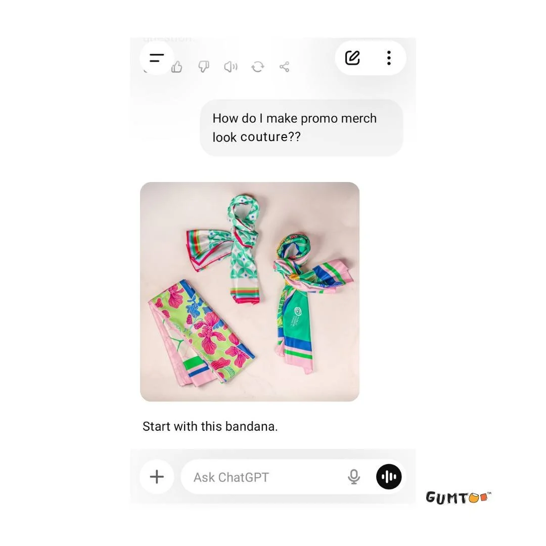 Not your average giveaway. Not your average bandana.
This is how brands go from logoed to luxury. 💫
#PromoButMakeItCouture #BrandedMerch #CorporateSwag #CreativeStrategy #Bandana