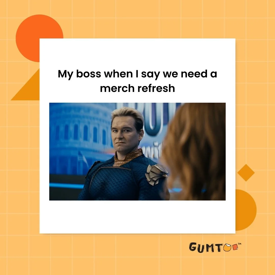When you suggest a merch upgrade and your boss looks at you like you just asked for a 200% salary hike 👀 

But deep down, they know you&rsquo;re right 😂

#b2bmarketing #brandmanagers #corporategifting #merchideas #worklifehumor