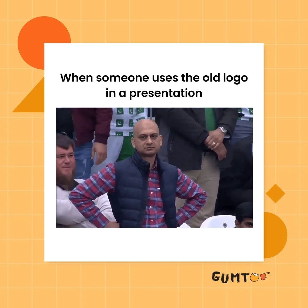 When the old logo shows up in a deck and you feel your soul leave your body 💨

Every brand manager ever: &ldquo;we&rsquo;ve talked about this&rdquo; 😖

#brandingproblems #brandteamstruggles #presentationfails #marketingmemes #b2bhumor