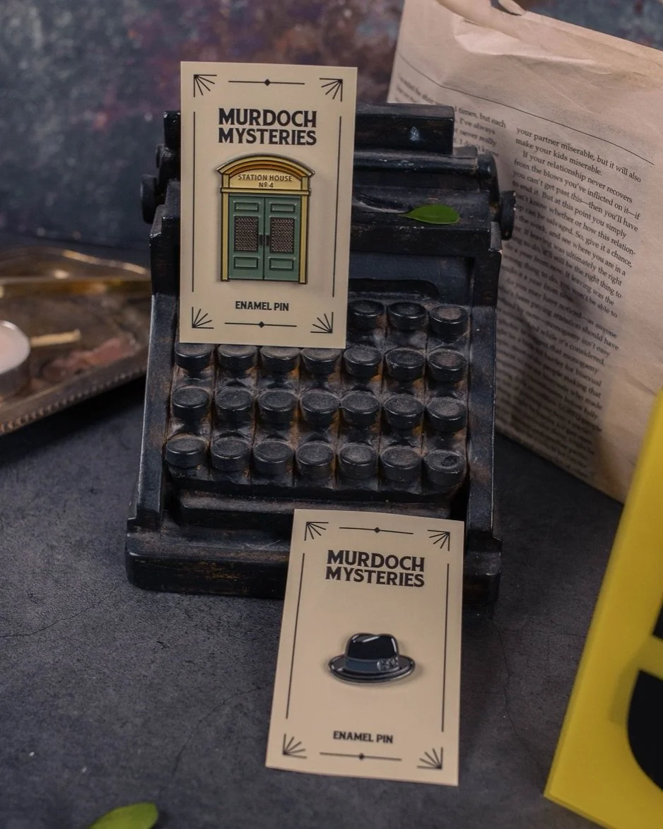 Merch that solves the mystery of &ldquo;what do we gift clients?&rdquo;

Murdoch Mysteries Pins, a little vintage, a little iconic, a lot of brand love.

#enamelpins #brandedmerch #vintagemerch #corporategifting #customswag