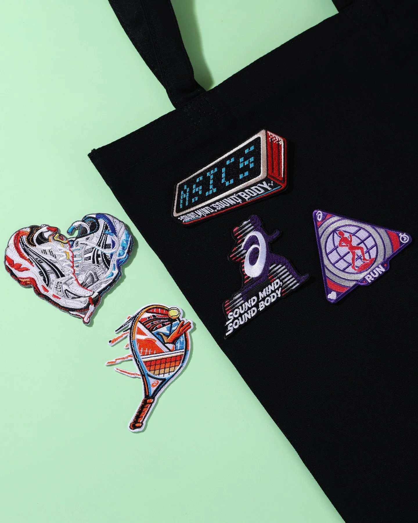 Embroidered patches by ASICS&mdash;designed to be worn, noticed, and remembered.
 
They move beyond the moment&mdash;finding their place on bags, jackets, and everyday essentials.
 
Because the best brand pieces don&rsquo;t just get received&mdash;th
