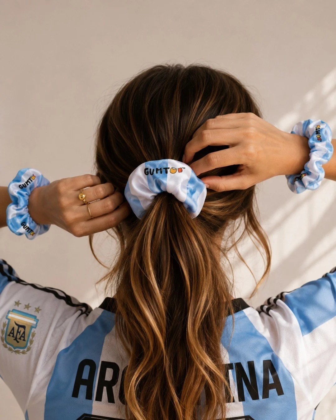 Custom Football Theme Scrunchies are the perfect matchday accessory to show your team pride! ⚽️🇦🇷 From the stadium stands to your everyday look, custom hair accessories and wristwear let fans wear their team colors loud and proud.
Whether you are p