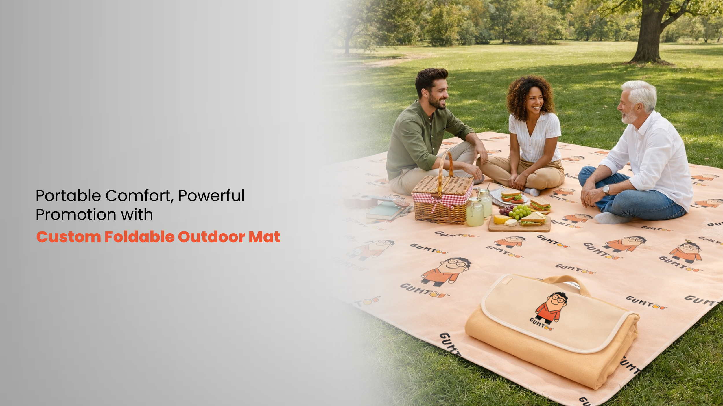Custom Foldable Outdoor Mat | Branded Outdoor Mat | Gumtoo