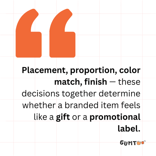 Quote on logo placement and finish in corporate gifting trends Singapore 2026