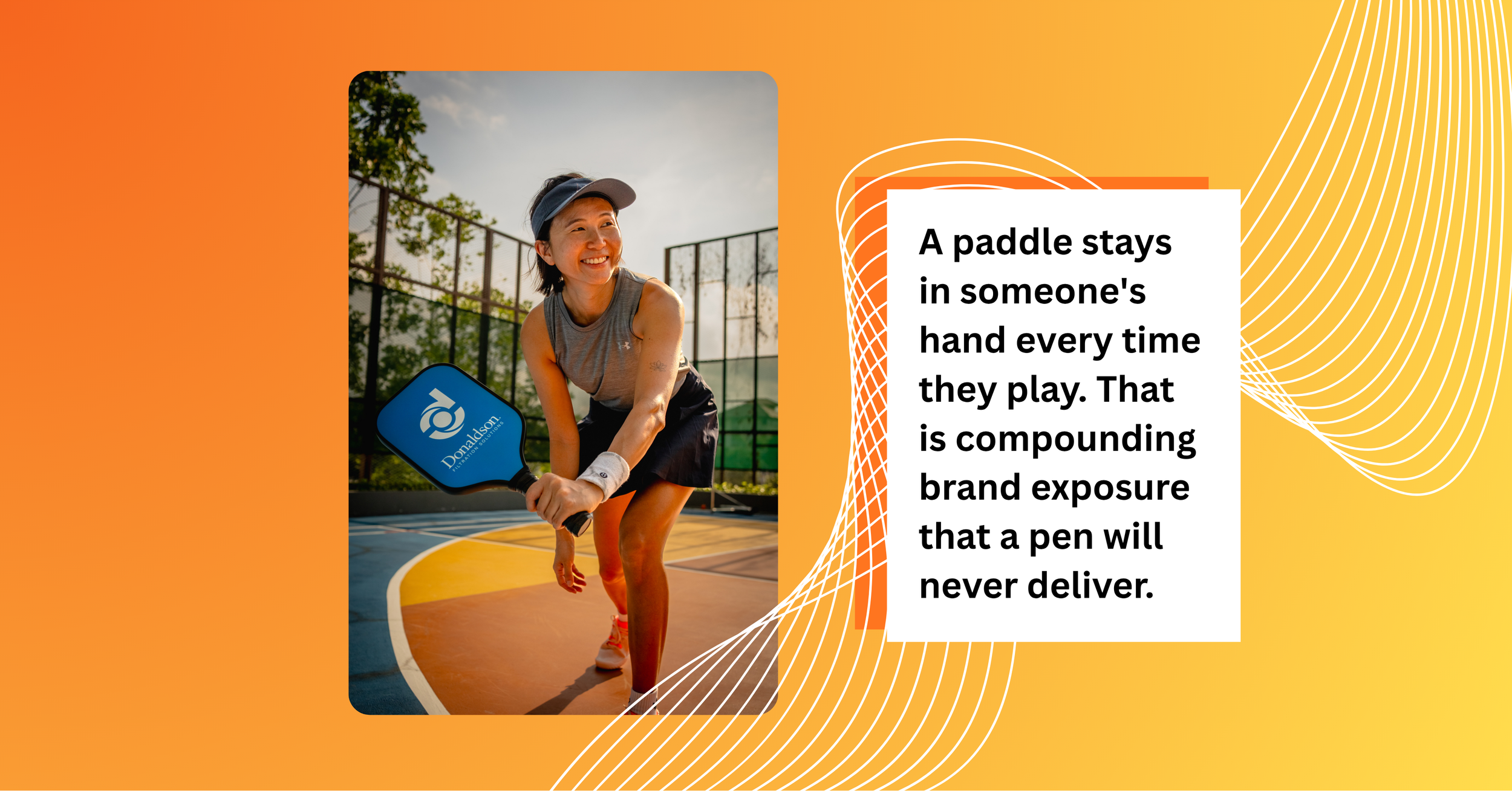 Pickleball corporate gifts, Donaldson branded paddle