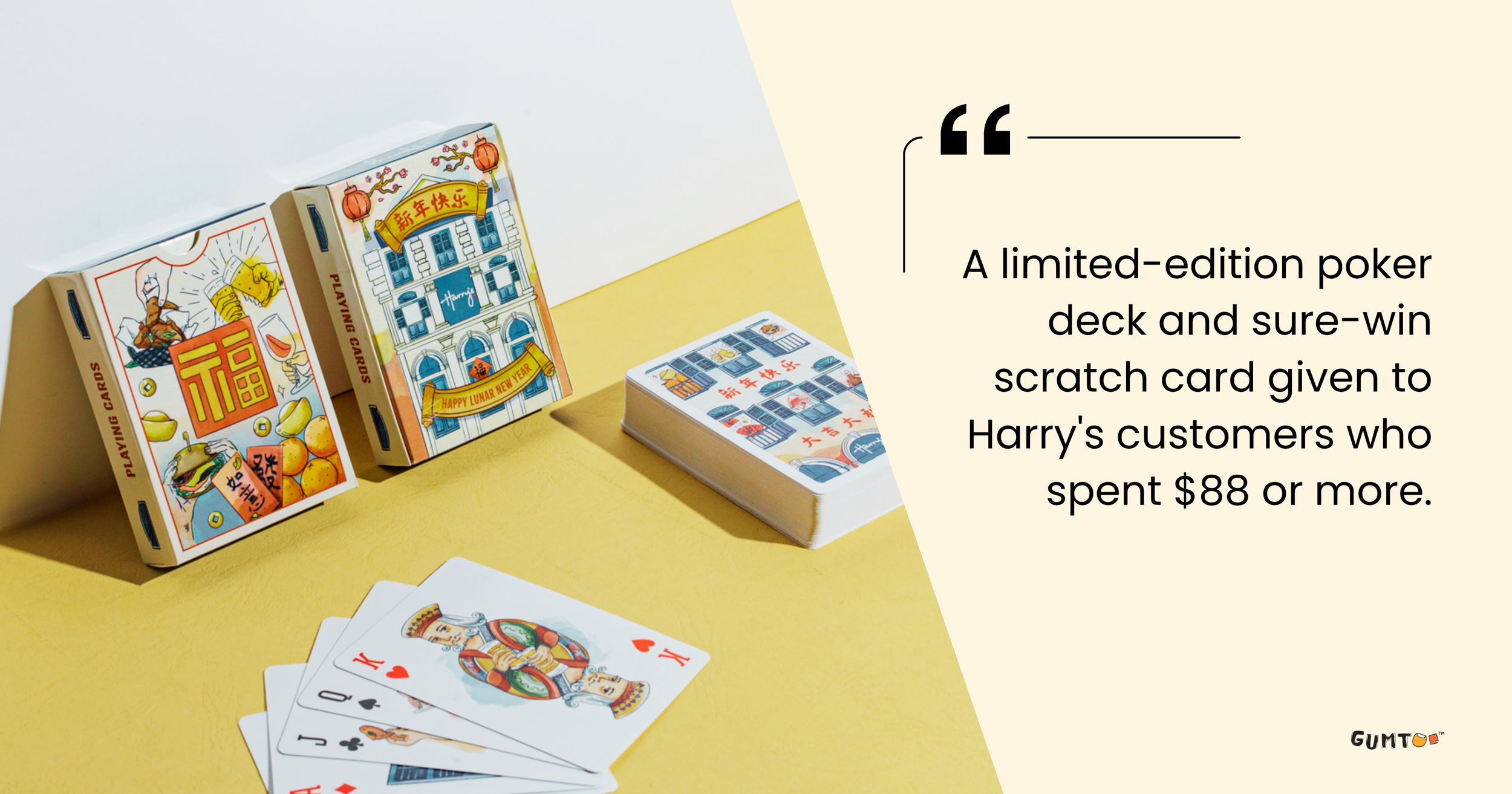 Harry's limited edition CNY playing card deck with scratch card prize