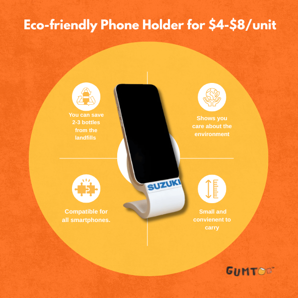 Affordable branded merchandise SG phone holders with custom logo printing, available in different sizes for events and campaigns. Cheap corporate gifts Singapore option designed to spark conversations and stand out at promotional events.