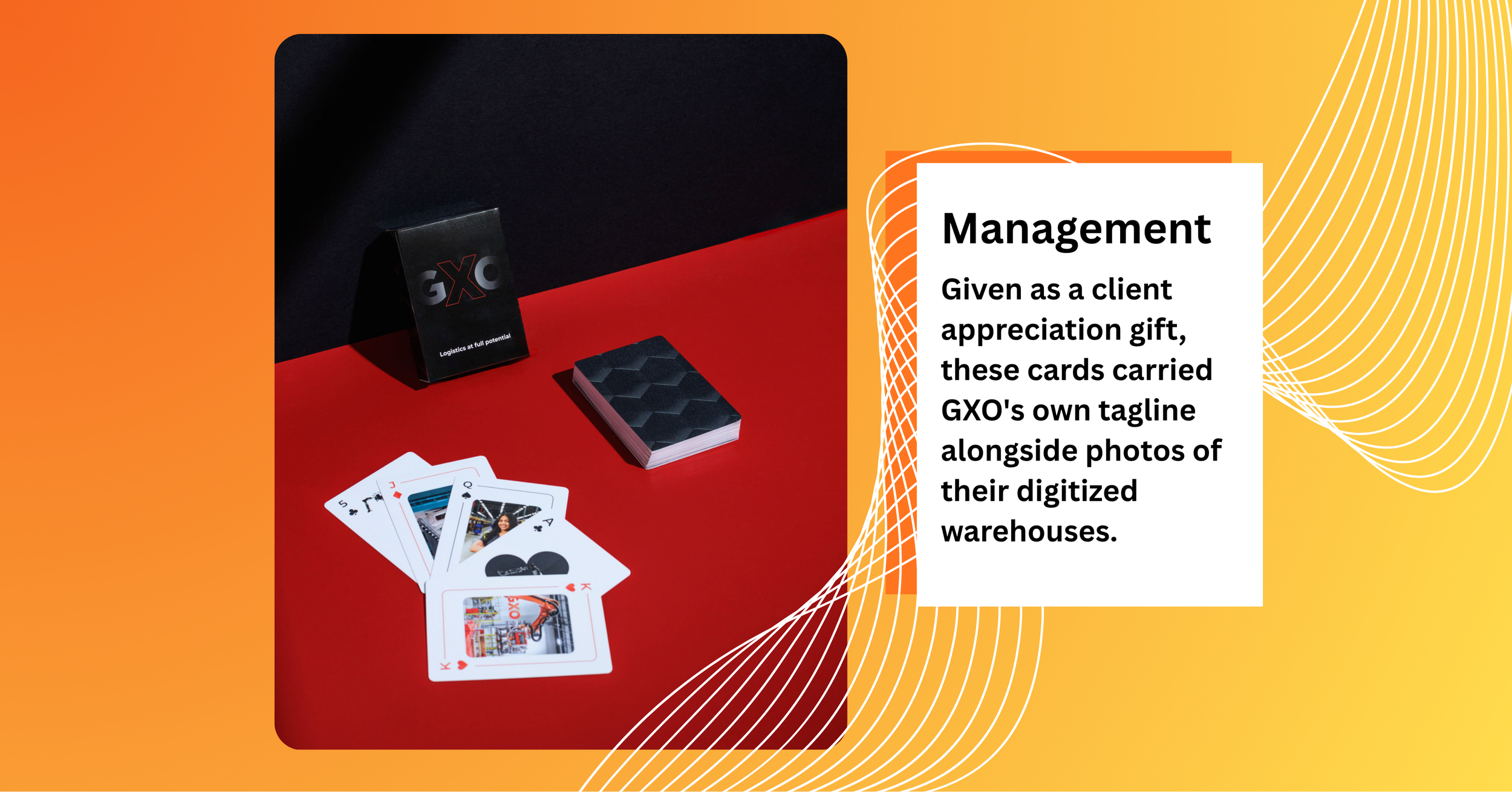 Custom playing cards for business GXO logistics client deck
