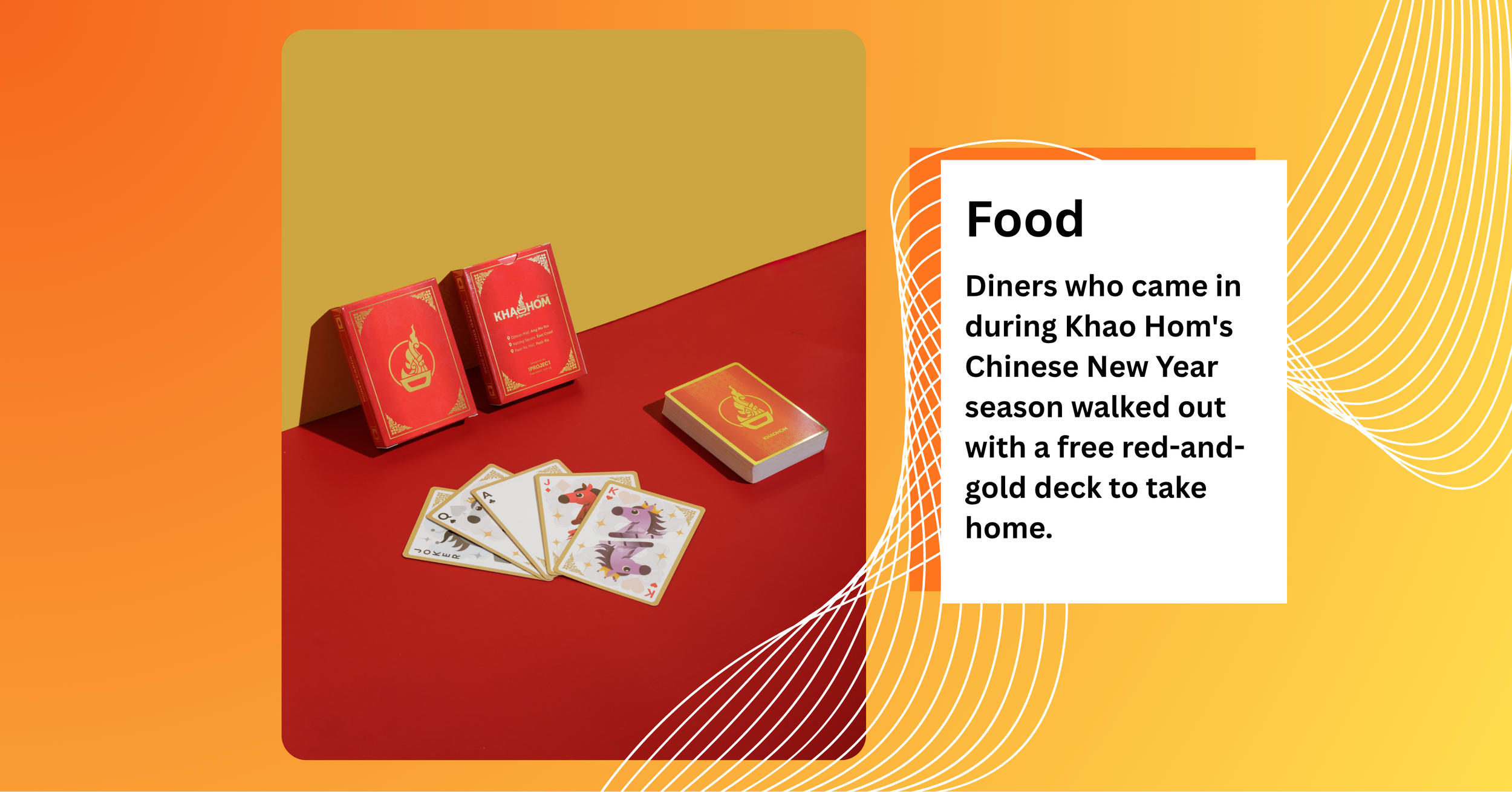 Custom playing cards for business Khao Hom Chinese New Year deck