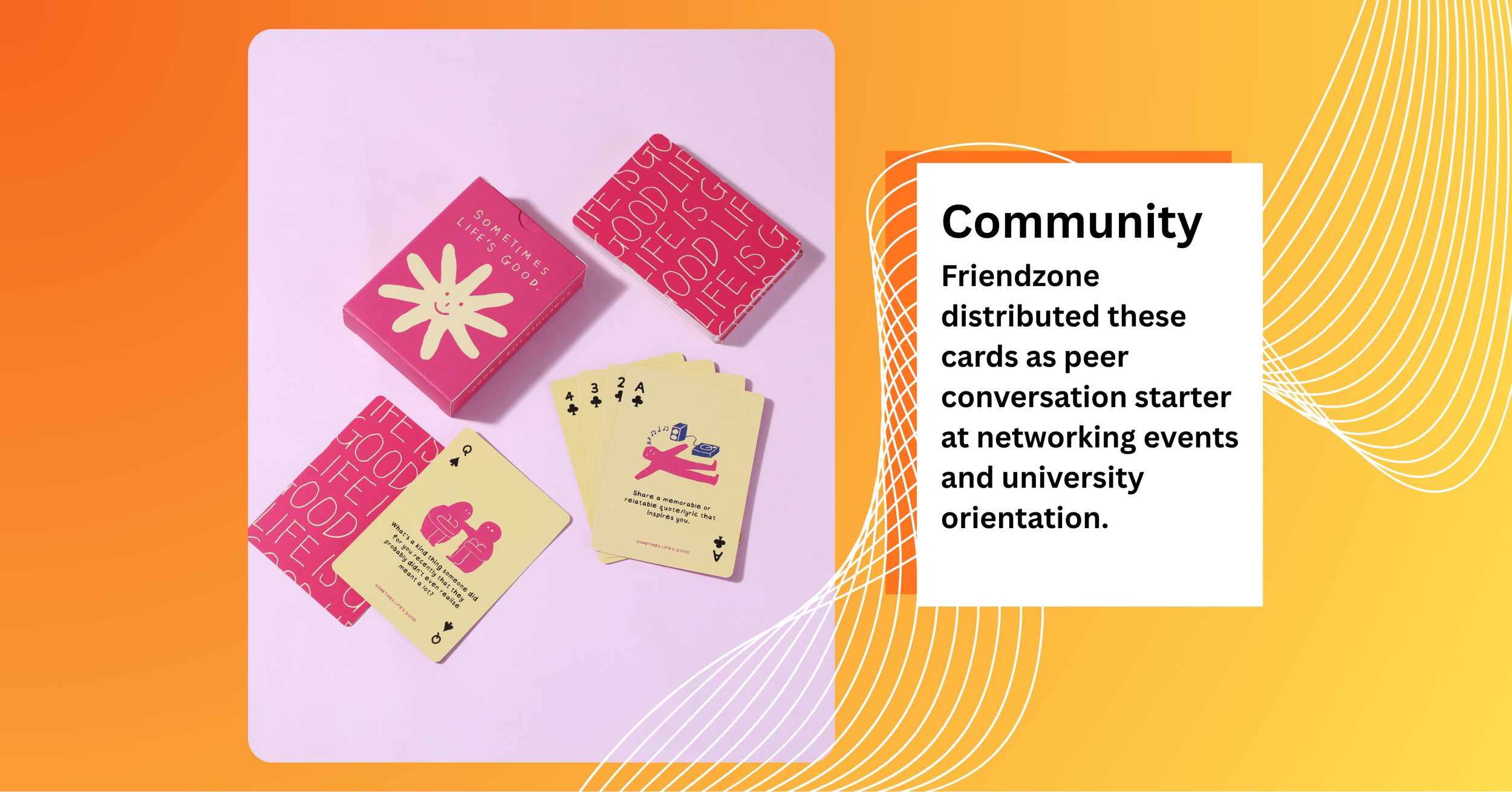 Custom playing cards for business Friendzone conversation deck