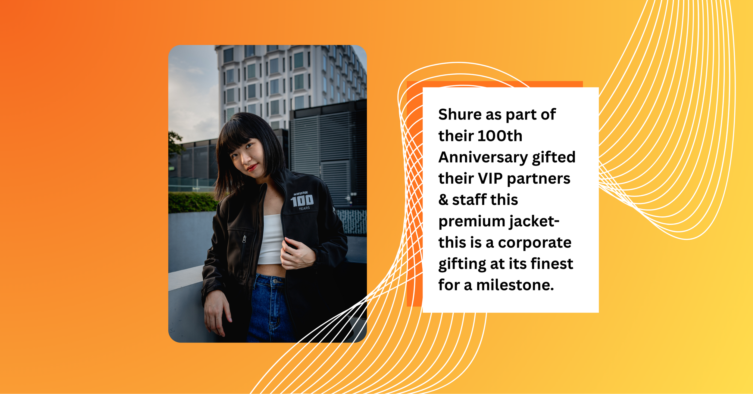 Corporate gifting Singapore, Shure anniversary jacket