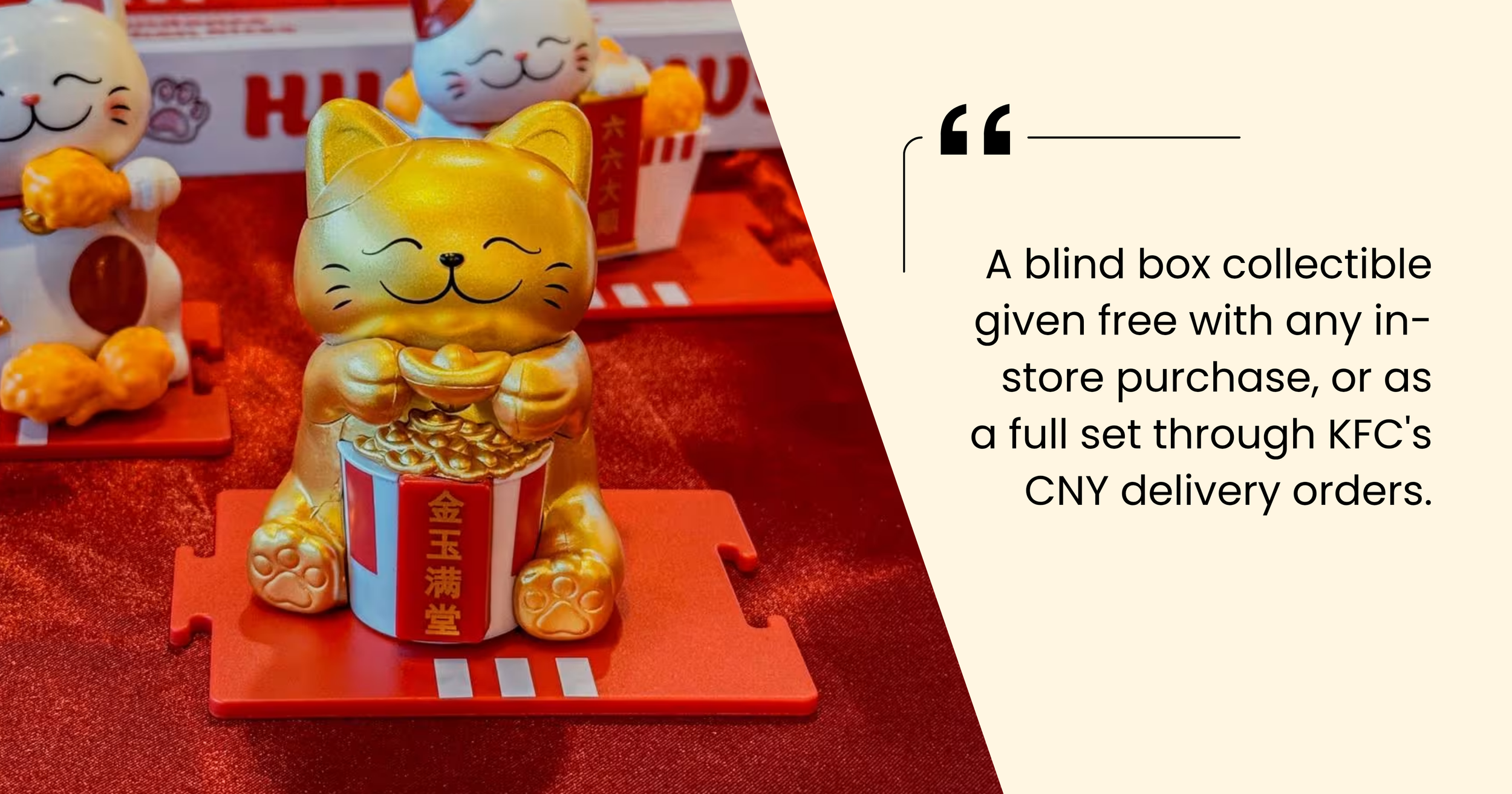 KFC Huat Paws blind box Fortune Cat collectible