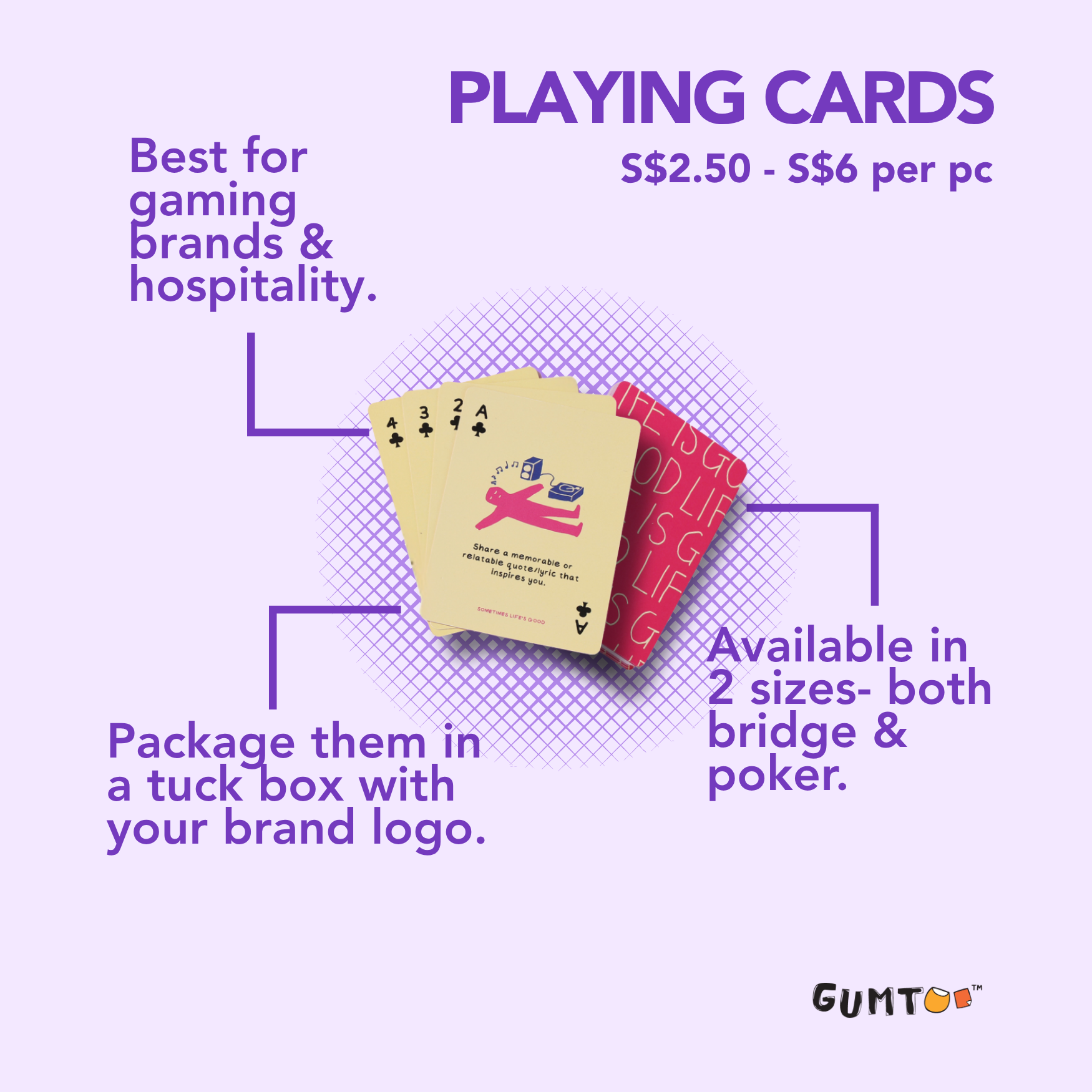 Branded merchandise for business, custom playing cards