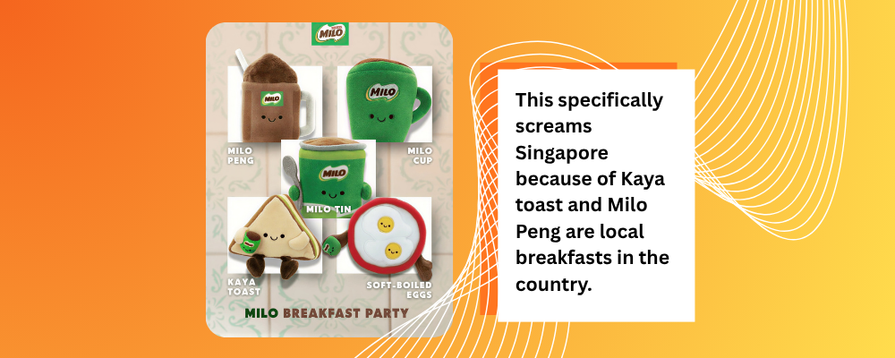 Kaya toast and Milo Peng plush as local cultural references for corporate gifts Singapore