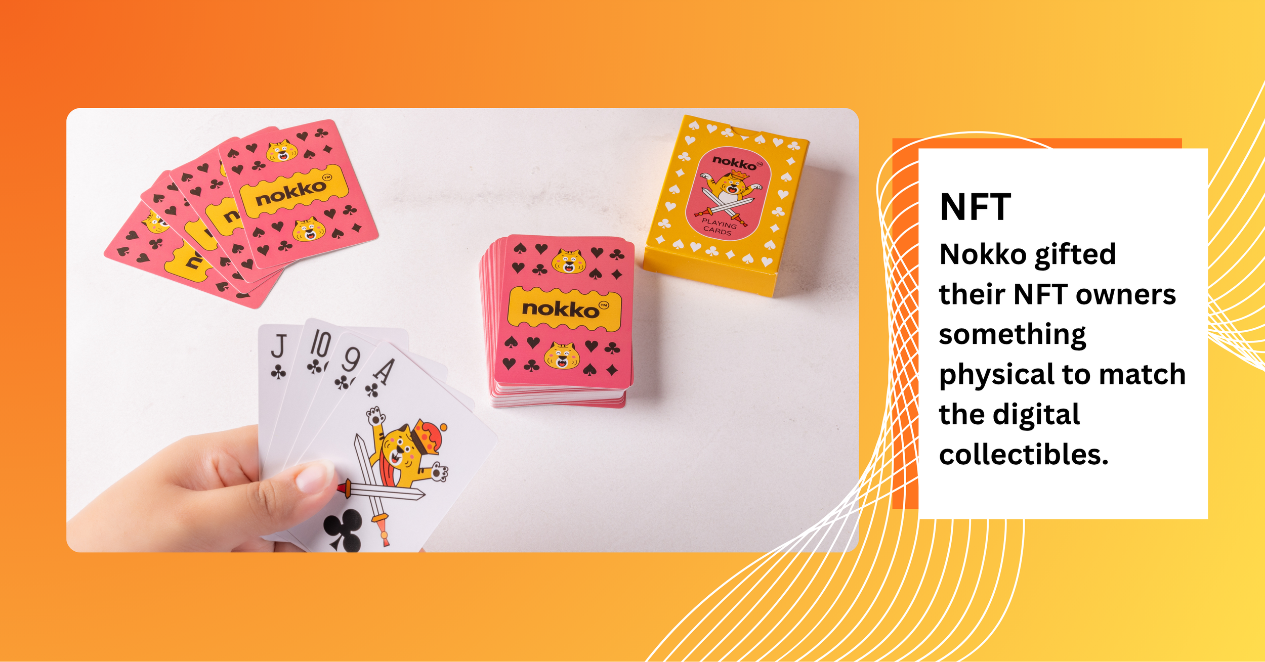 Custom playing cards for business designed for Nokko NFT brand