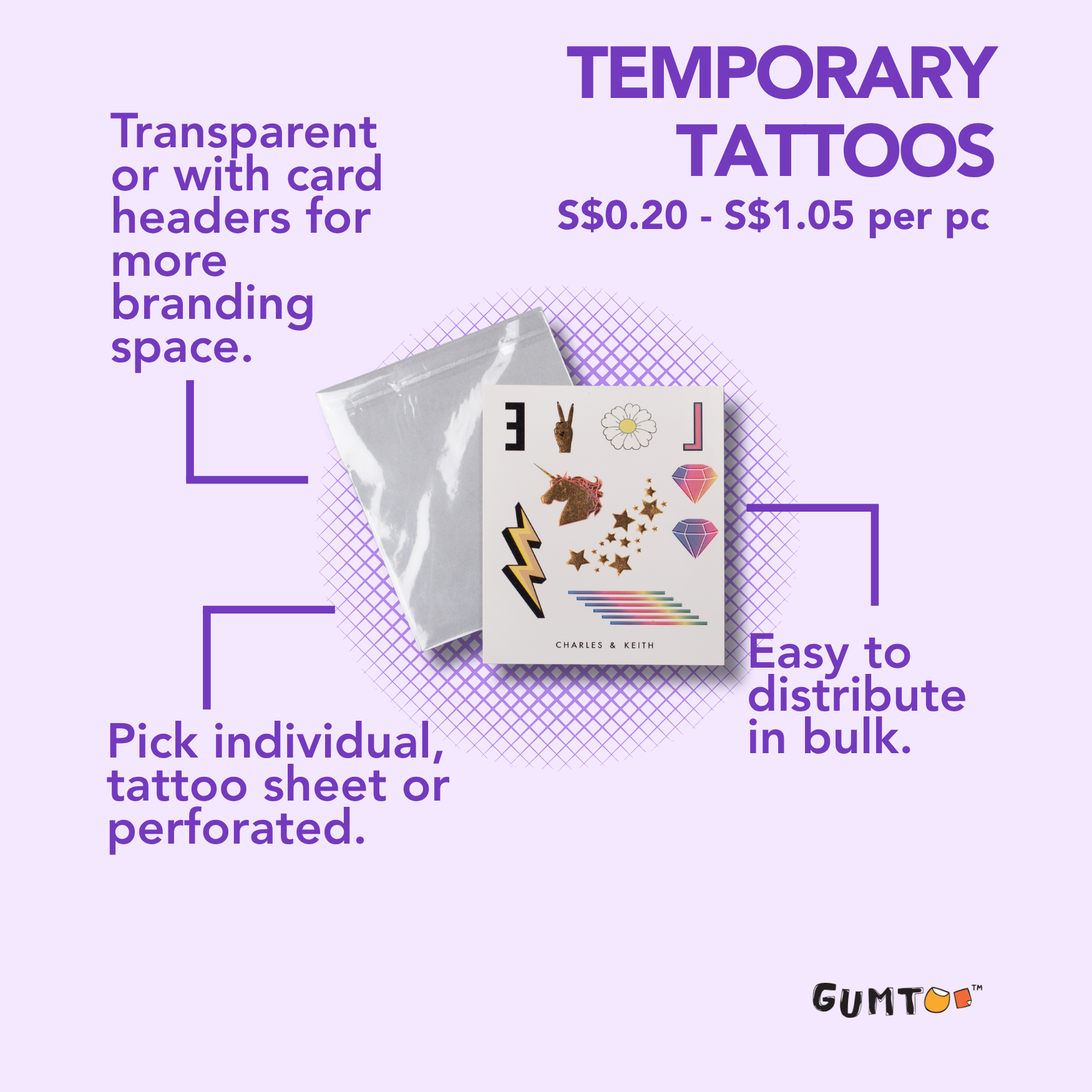 Branded merchandise for business, custom temporary tattoos