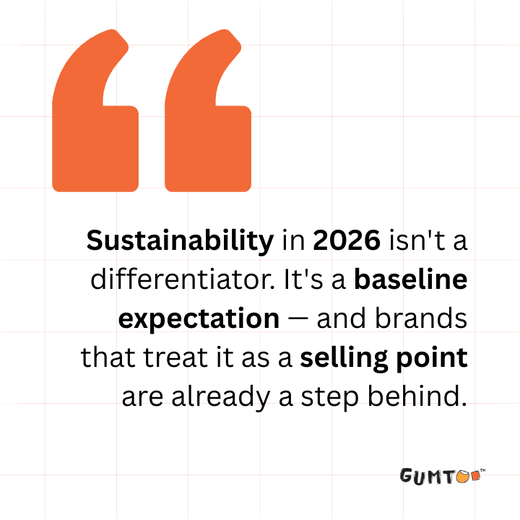 Quote on sustainability as a baseline expectation in corporate gifting trends Singapore 2026