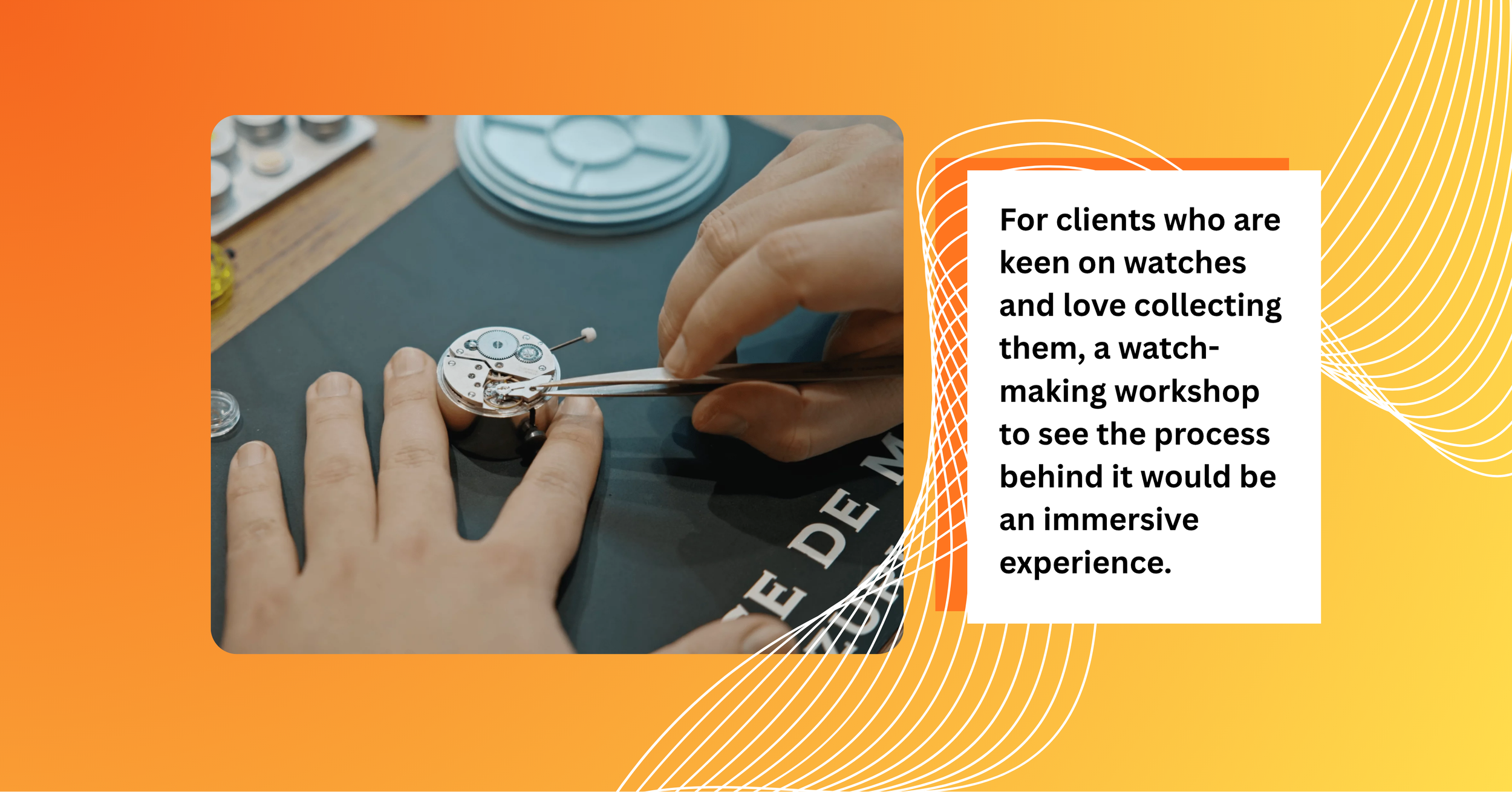 Luxury corporate gifts for clients Singapore, watchmaking workshop