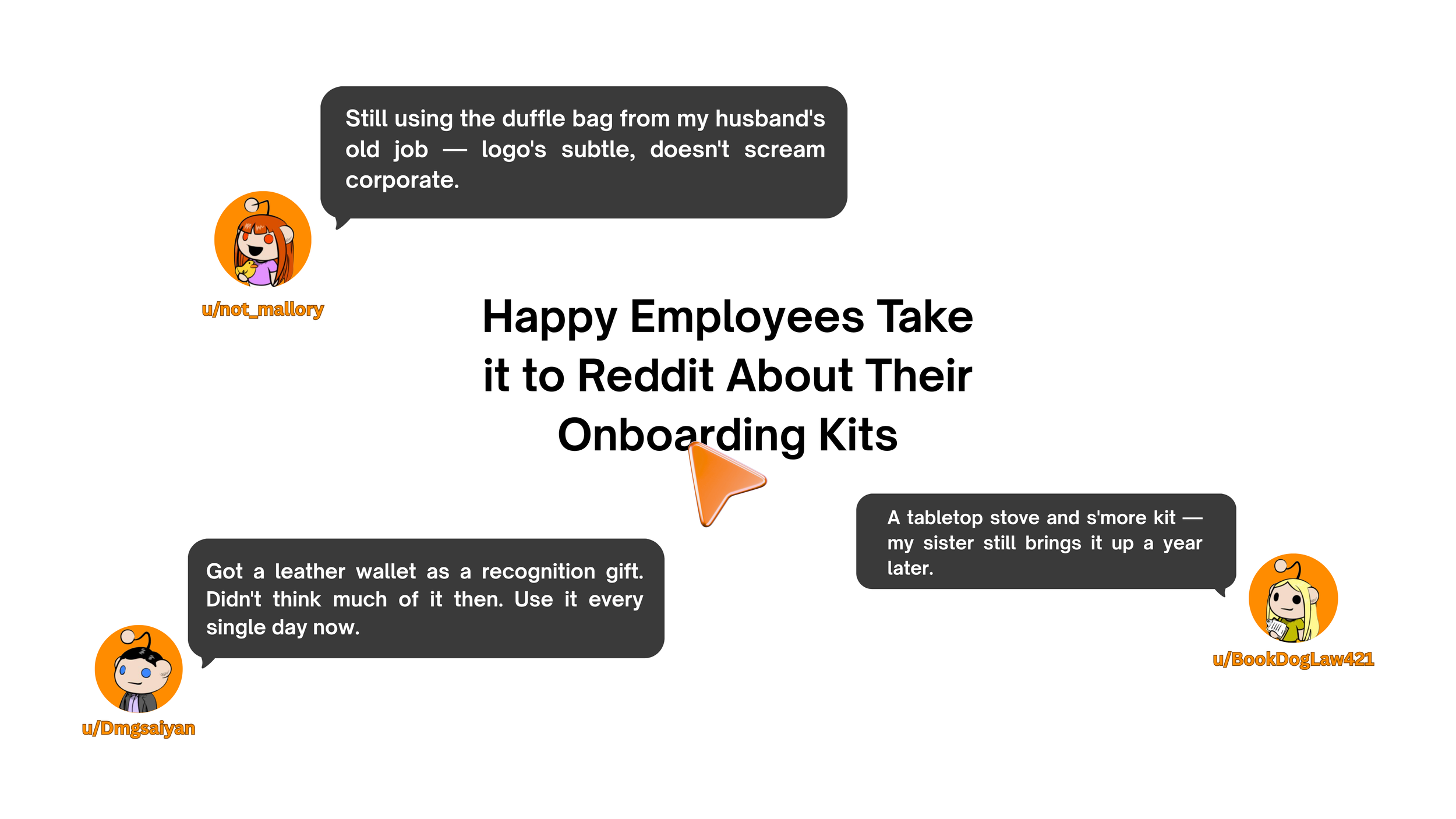 Reddit users discussing memorable corporate gifts they received