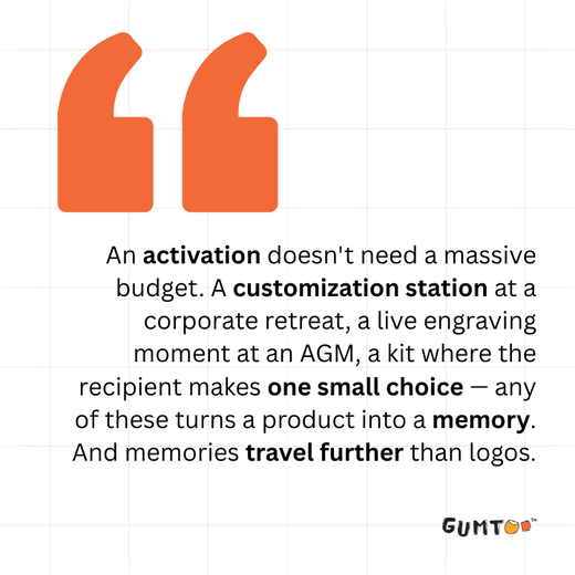 Quote on merch as brand strategy for corporate gifting trends in Singapore 2026