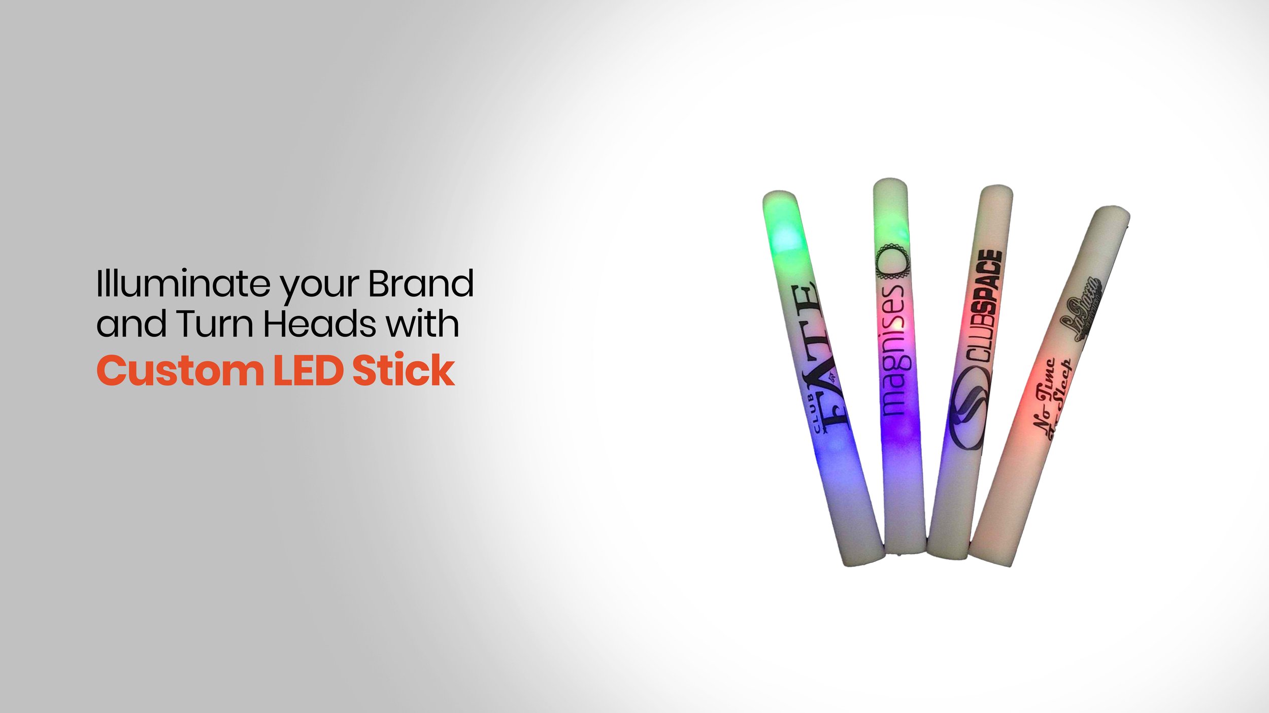 Customizable Stickers Led Custom LED Light Stick for Events | Gumtoo