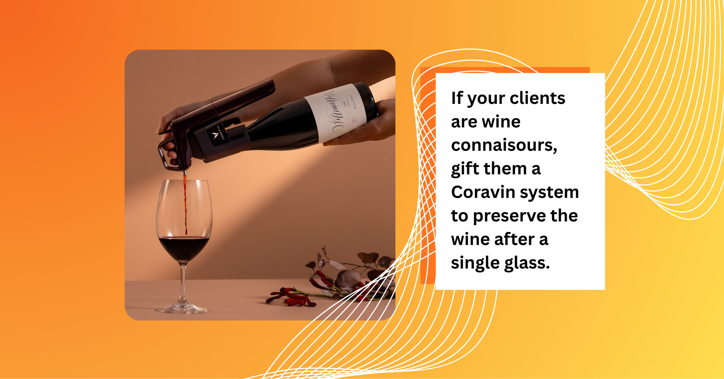Premium client gifts Singapore, wine preservation system